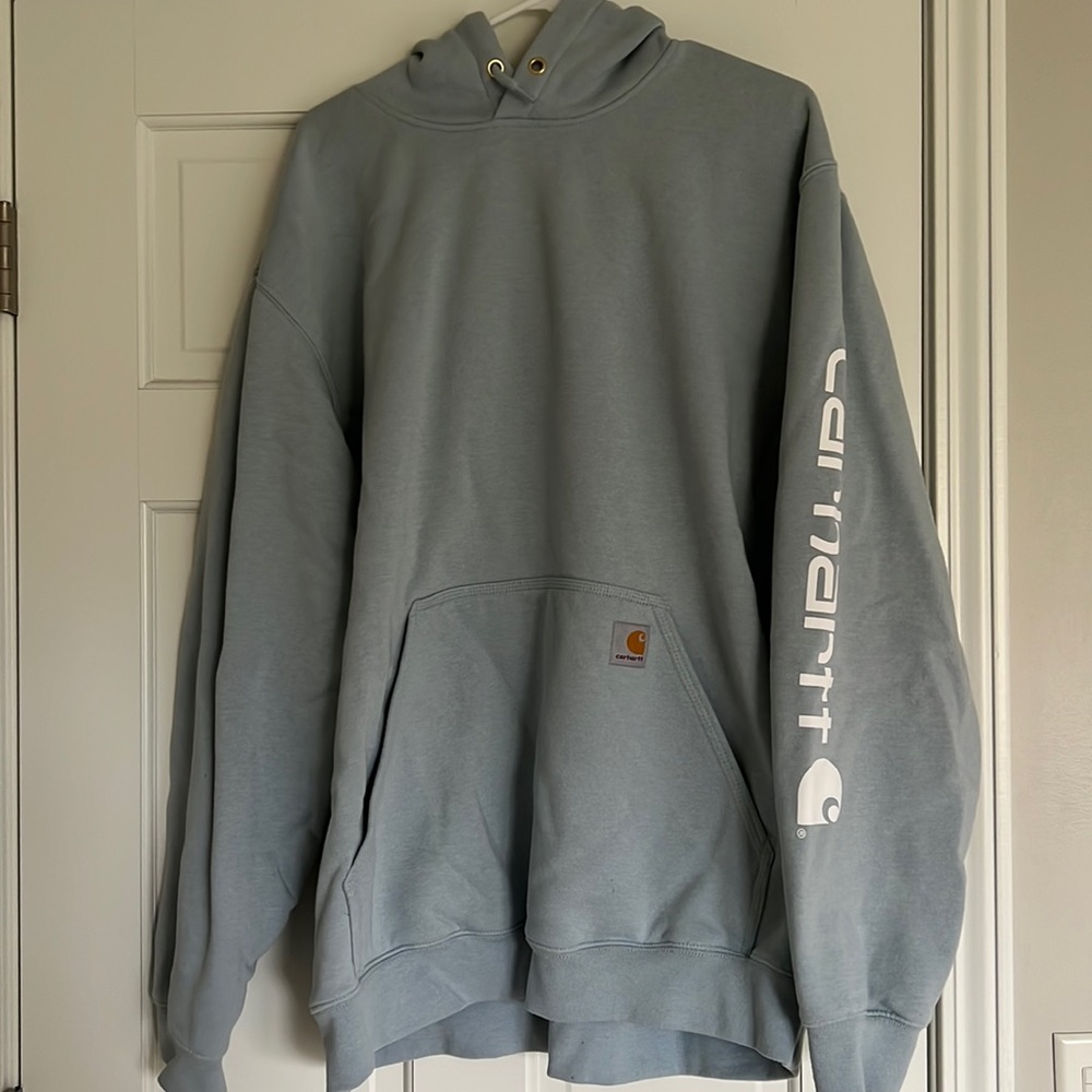 Men's Carhartt Loose Fit Midweight Logo Sleeve Graphic Hoodie